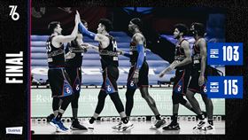 ▲76人戰金塊全隊剩7人出賽。（圖／翻攝自76人推特）