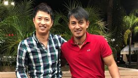 日本球員村田透在世界大賽期間探班林子偉。（圖／翻攝自林子偉粉絲團）