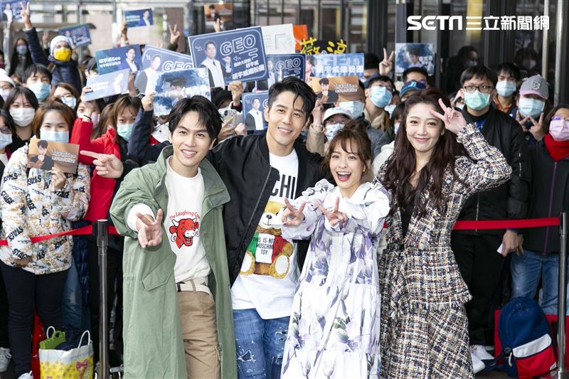 胡宇威、葉星辰、黃薇渟、林孫煜豪出席王牌辯護人粉絲見面會。（圖／記者楊澍攝影）