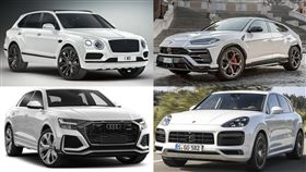 ▲福斯集團性能休旅大車拼（圖／翻攝自Bentley、Lamborghini、Audi、Porsche官網）