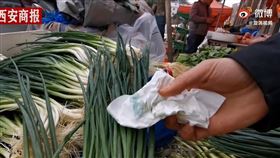 貴州,市場,蔥,染色（圖／翻攝自漩渦視頻）