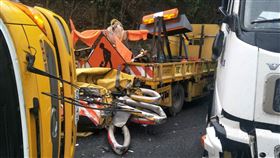 國道3,追撞,清掃車,竹林