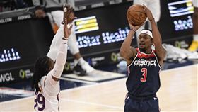 ▲比爾（Bradley Beal）砍全場最高34分，巫師止3連敗。（圖／美聯社／達志影像）