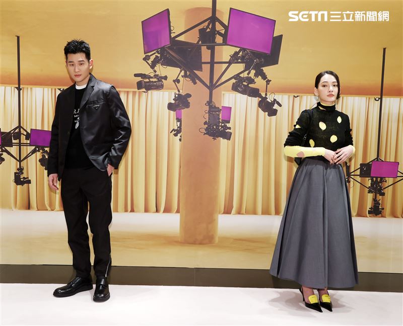 周興哲、林映唯出席Prada 2021春夏男女裝列媒體發表會。（記者邱榮吉/攝影）