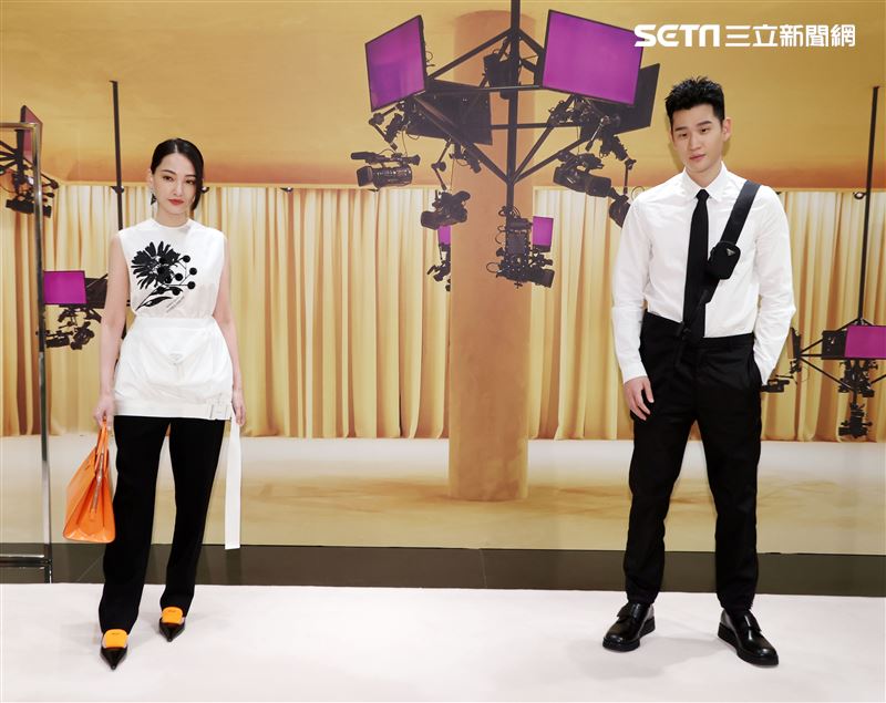 周興哲、林映唯出席Prada 2021春夏男女裝列媒體發表會。（記者邱榮吉/攝影）