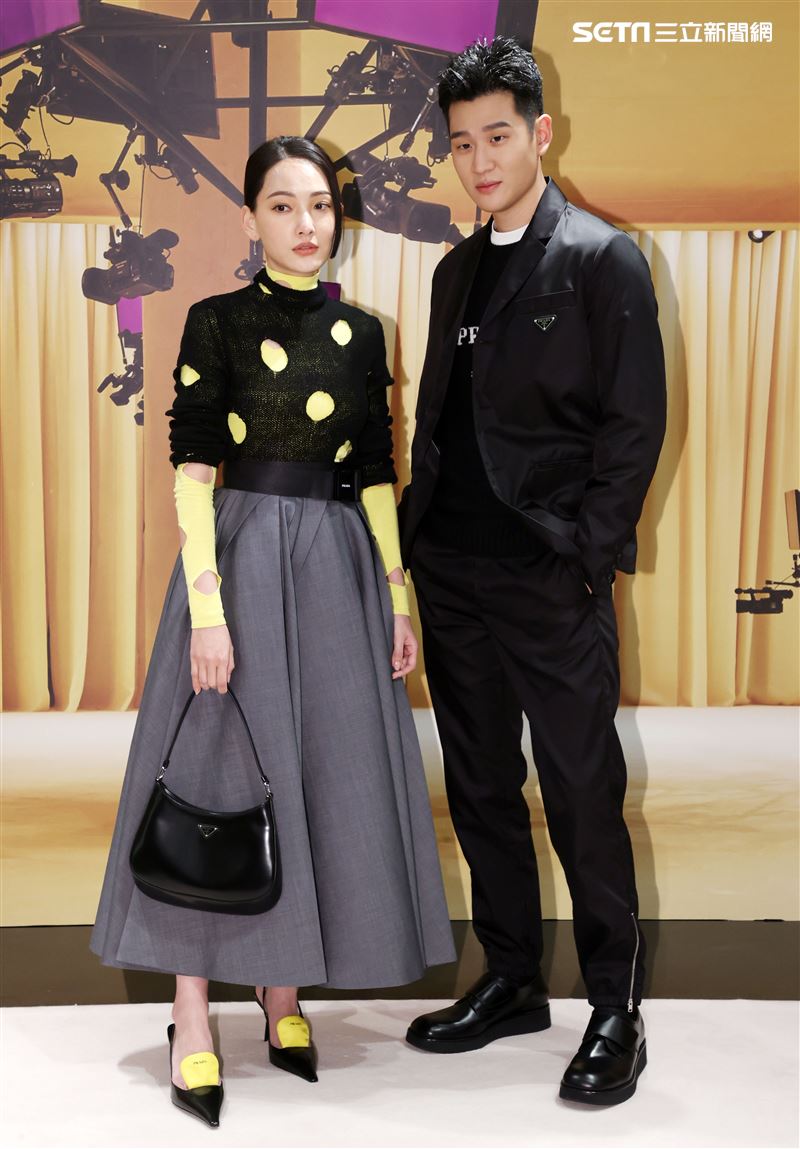 周興哲、林映唯出席Prada 2021春夏男女裝列媒體發表會。（記者邱榮吉/攝影）