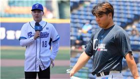 ▲富邦悍將投手郭俊麟、西武獅平良海馬。（圖／記者王怡翔攝影、翻攝自推特）