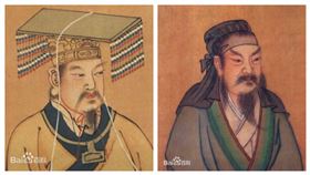 黃帝、舜帝。（組合圖／翻攝自百度百科）