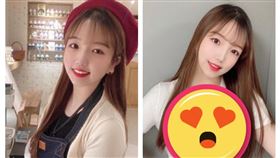  南韓,正妹,윤블리（組合圖／翻攝自y._.bly__ IG）