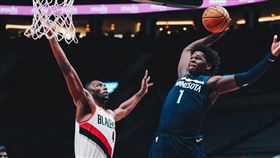 ▲灰狼選秀狀元艾德渥斯（Anthony Edwards）近2戰只進1球得2分。（圖／翻攝自灰狼推特）