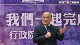 行政院長蘇貞昌出席「732天，我們一起完成的事」行政院茶敘。（圖／記者盧素梅攝影）