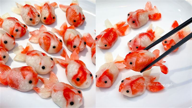 金魚蝦餃太逼真　萬網跪：簡直藝術品
