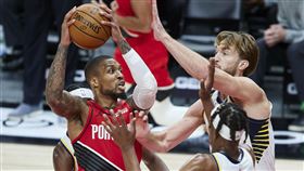 ▲里拉德（Damian Lillard）全場只進2顆三分球，拓荒者不敵溜馬。（圖／美聯社／達志影像）