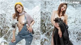 辣妹挑戰「全裸」追雪！她思源啞口大尺度露出（圖／卡比兔授權提供）有碼