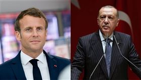 法國總統馬克宏（左）、土耳其總統埃爾多安（右）。（圖／翻攝自馬克宏、埃爾多安臉書）