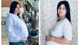 網紅繼母「調教前夫鮮肉兒」！開心挺九個月大肚：我要生了（合成圖／翻攝自marina_balmasheva IG）