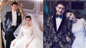 黃曉明、Angelababy。（圖／翻攝自黃曉明工作室微博）