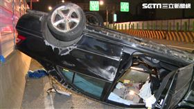 泡湯,新生高架,車禍,翻覆,賓士,台北市