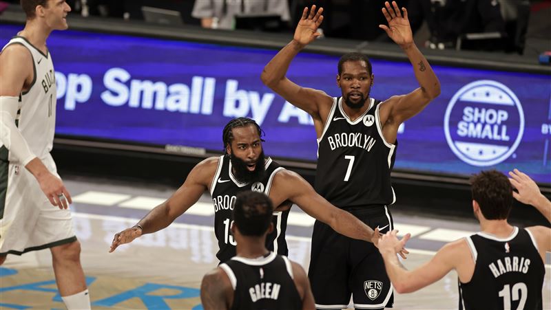 哈登助攻　KD投進逆轉三分籃網連勝
