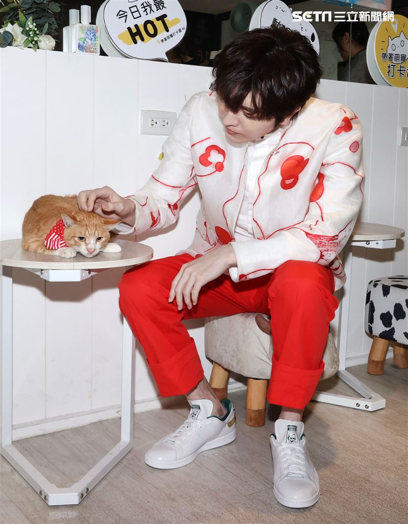 陳璽安出席「璽安與貓」公益明信片記者發佈會。（記者邱榮吉/攝影）