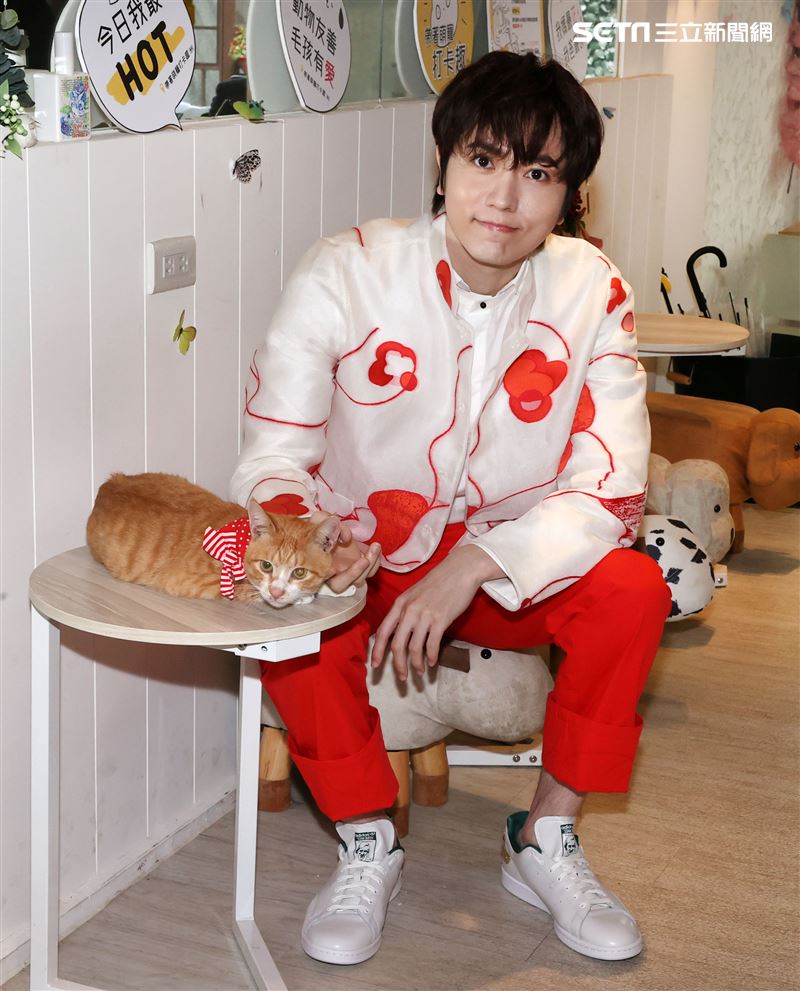 陳璽安出席「璽安與貓」公益明信片記者發佈會。（記者邱榮吉/攝影）
