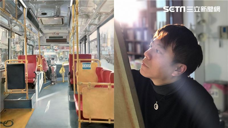 公車擬真畫爆紅！小學老師曾棄畫家夢