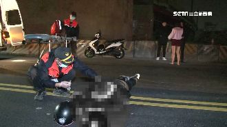 騎車遇坑洞慘重摔　男滿嘴鮮血牙斷裂