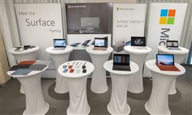 全新 Surface Laptop Go 等Surface Family 全系列產品（圖／台灣微軟提供）