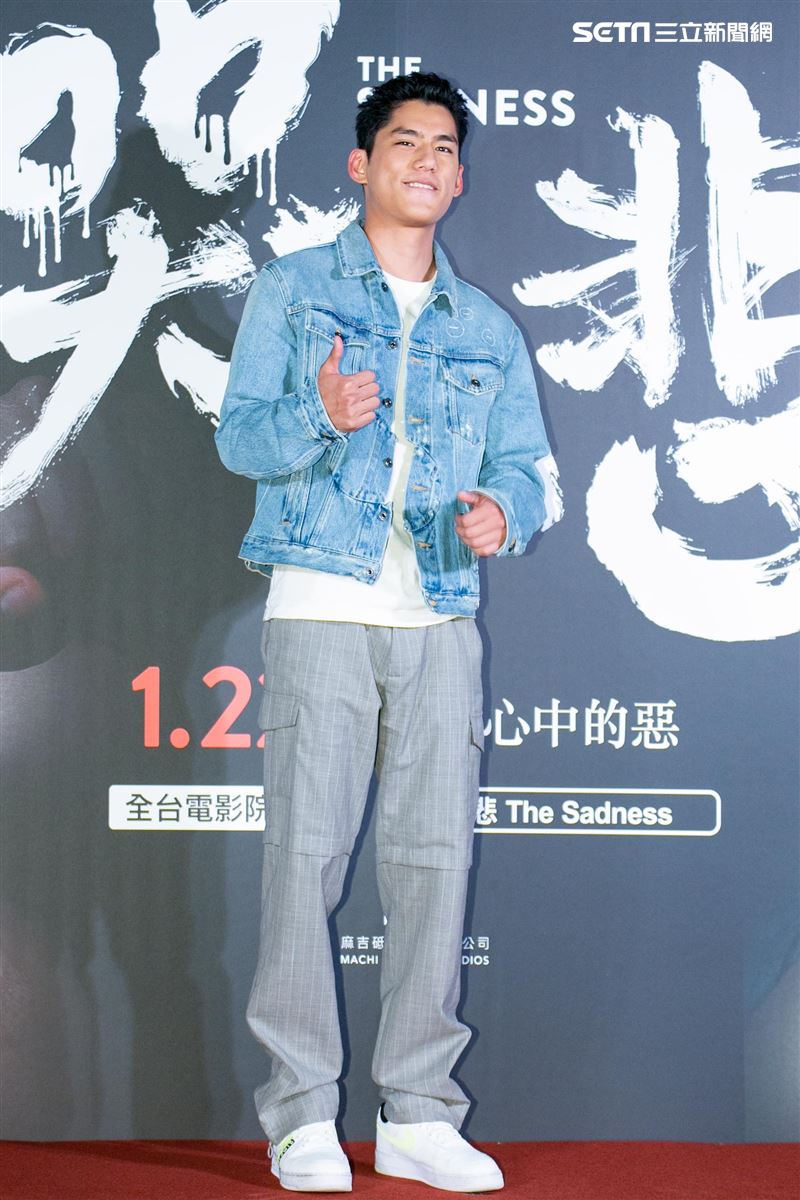 朱軒洋出席電影《哭悲》首映會。（圖／記者楊澍攝影）