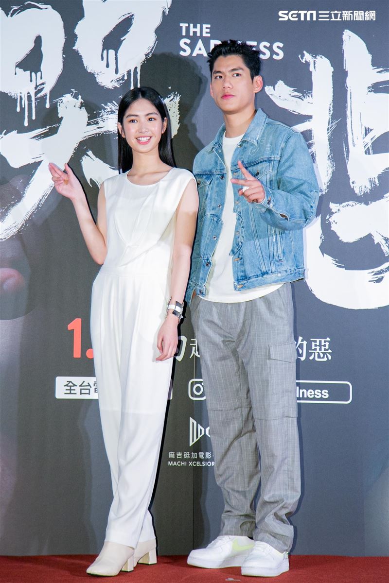 朱軒洋、雷嘉納出席電影《哭悲》首映會。（圖／記者楊澍攝影）