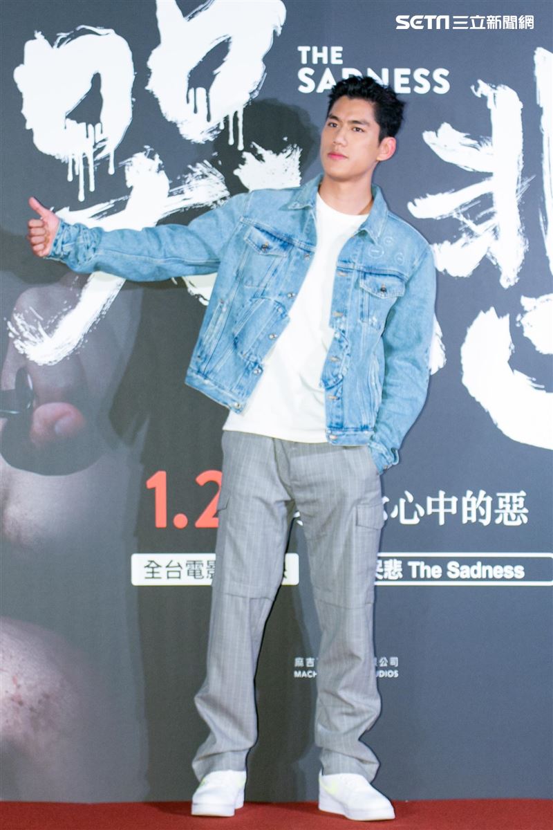 朱軒洋出席電影《哭悲》首映會。（圖／記者楊澍攝影）