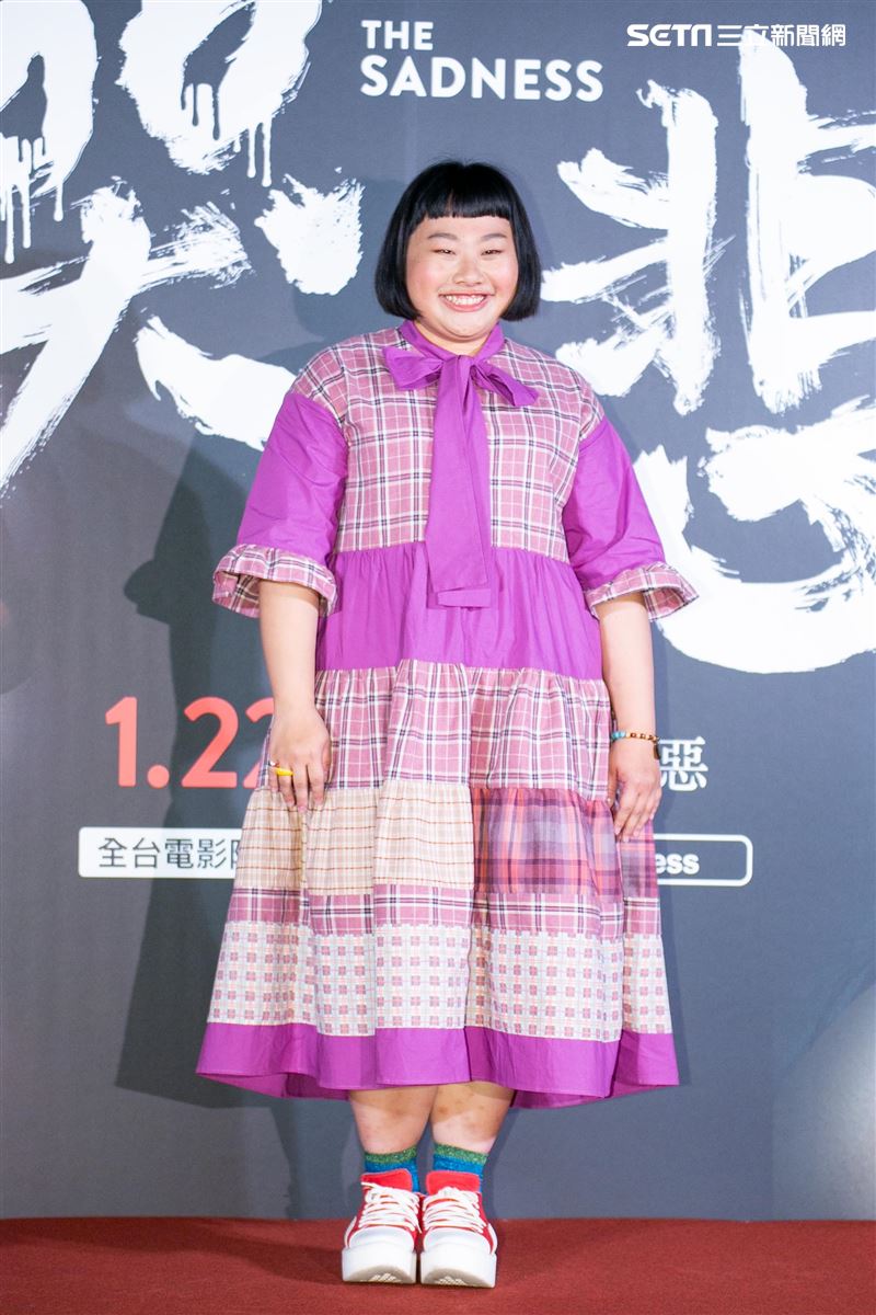 陳映如出席電影《哭悲》首映會。（圖／記者楊澍攝影）