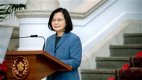 蔡英文發表「2021 元旦談話」。（圖／總統府提供）