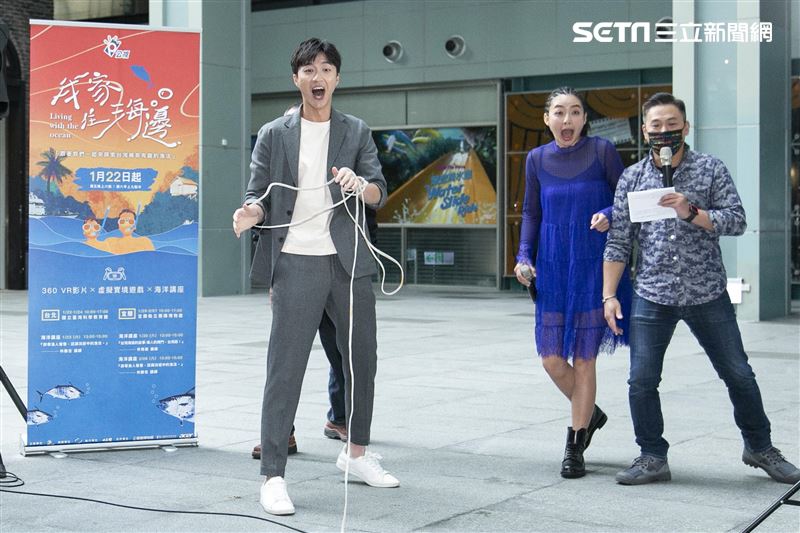 江宏傑、黃湘婷出席公視《我家住海邊》上檔記者會。（圖／記者楊澍攝影）