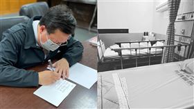 鄭文燦寫感謝信感謝醫護人員。（圖／翻攝自臉書）