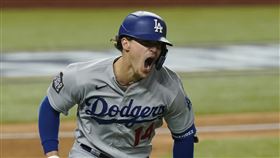 ▲Kike Hernandez在洛杉磯道奇身穿14號球衣。（資料照／美聯社／達志影像）