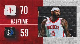 ▲「表弟」卡森斯（DeMarcus Cousins）攻下轉戰火箭新高28分。（圖／翻攝自火箭推特）