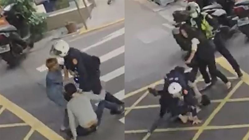 酒空父譙警遭3連摔　兒尖叫：別動手