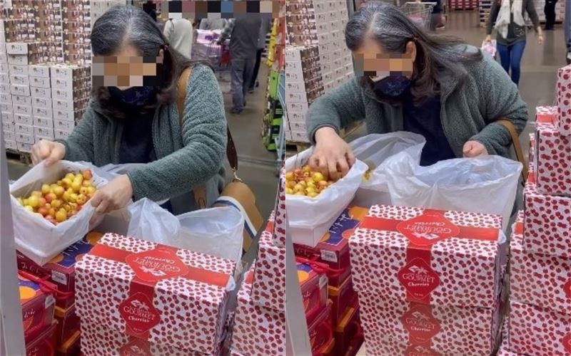 大嬸賣場挑櫻桃「1舉動」　上萬網怒