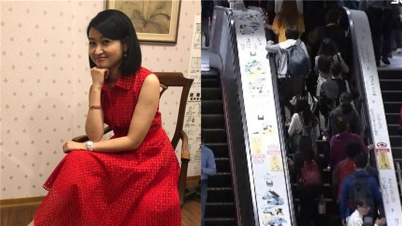 手扶梯站左拒讓道　美女醫狠嗆11字