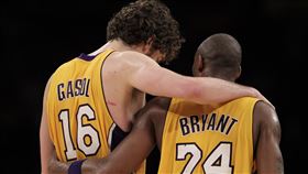 Pau Gasol,Kobe Bryant。（圖／美聯社／達志影像）