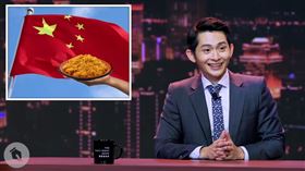 博恩提議「將萊豬做成肉鬆賣給中國」。（圖／翻攝自薩泰爾Youtube）