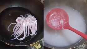 2斤魷魚一下鍋「整隻消失」　她傻眼：8分鐘後連渣都不剩（圖／翻攝自星視頻微博）