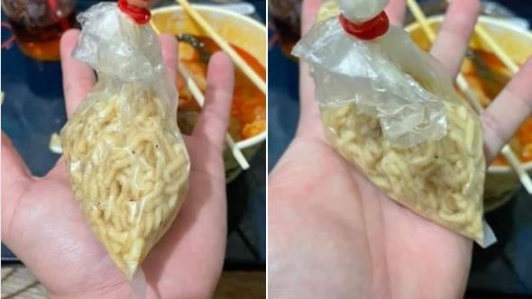 外送鍋燒意麵超迷你　網笑可以解壓縮