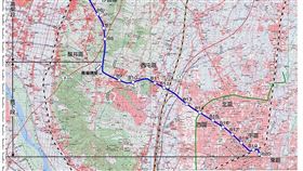 台中市政府完成台中捷運藍線綜合規劃，採部分地下與部分高架建設，共設有20座車站與1座機廠。（台中市政府提供）中央社記者蘇木春傳真 110年2月1日