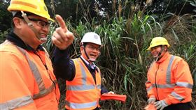 林佳龍視察搶修進度。（圖／台鐵提供）