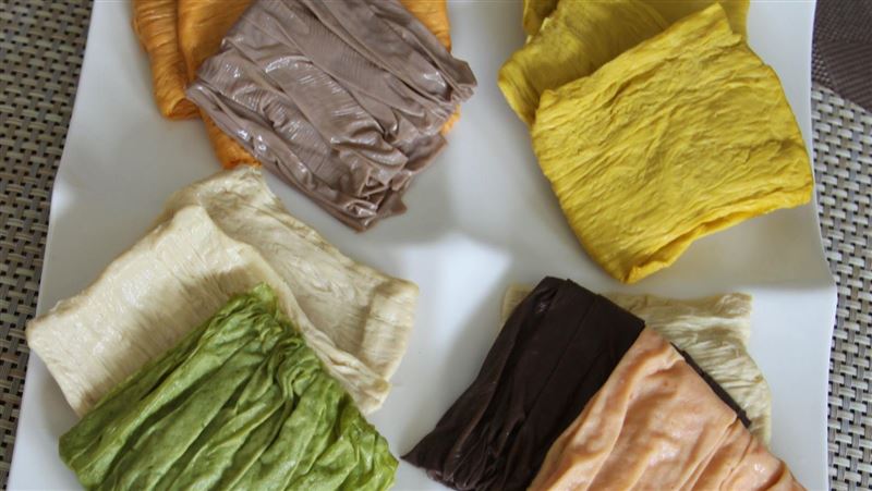 彩色豆皮「粉墨」登場　不是人工色素