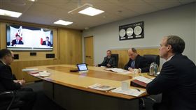 日本和英國的外交、國防首長3日晚間舉行2+2視訊會議後發表聯合聲明，就東海和南海情勢表達嚴重關切。（圖／翻攝自twitter.com/DominicRaab）
