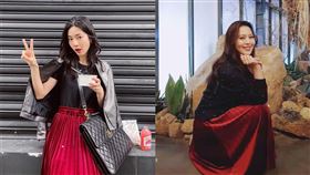 曾之喬、劉品言穿姊妹裙。（圖／翻攝自IG）