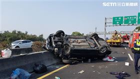 嘉義,國道,翻車,命危